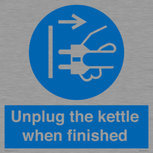 Unplug the kettle when finished